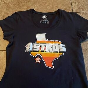 Ladies’ Houston Astros tee shirt by ‘47 - size M, navy blue